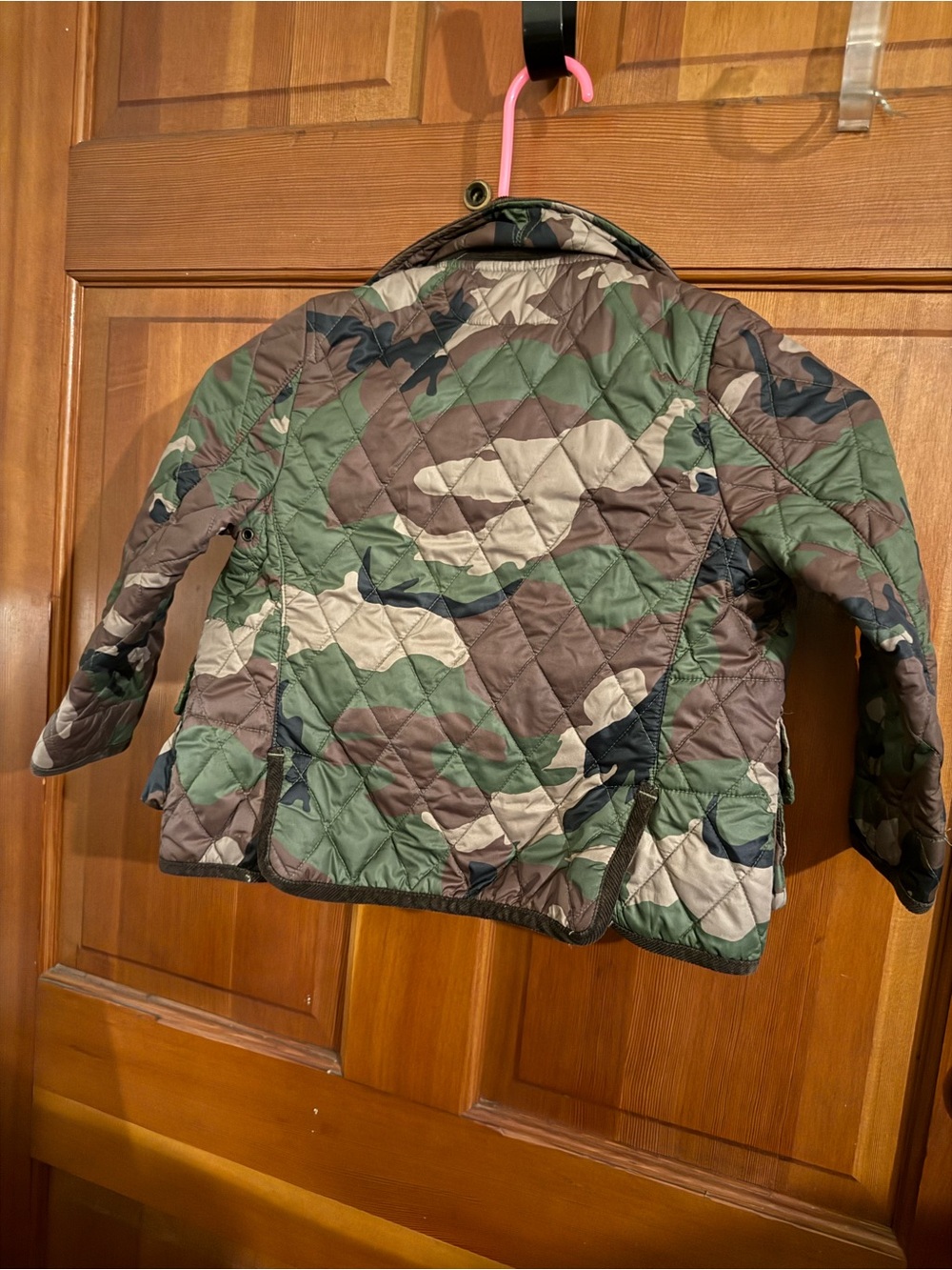 Polo by Ralph Lauren Green Camo Quilted Jacket with Orange Lining - Picture 6 of 6